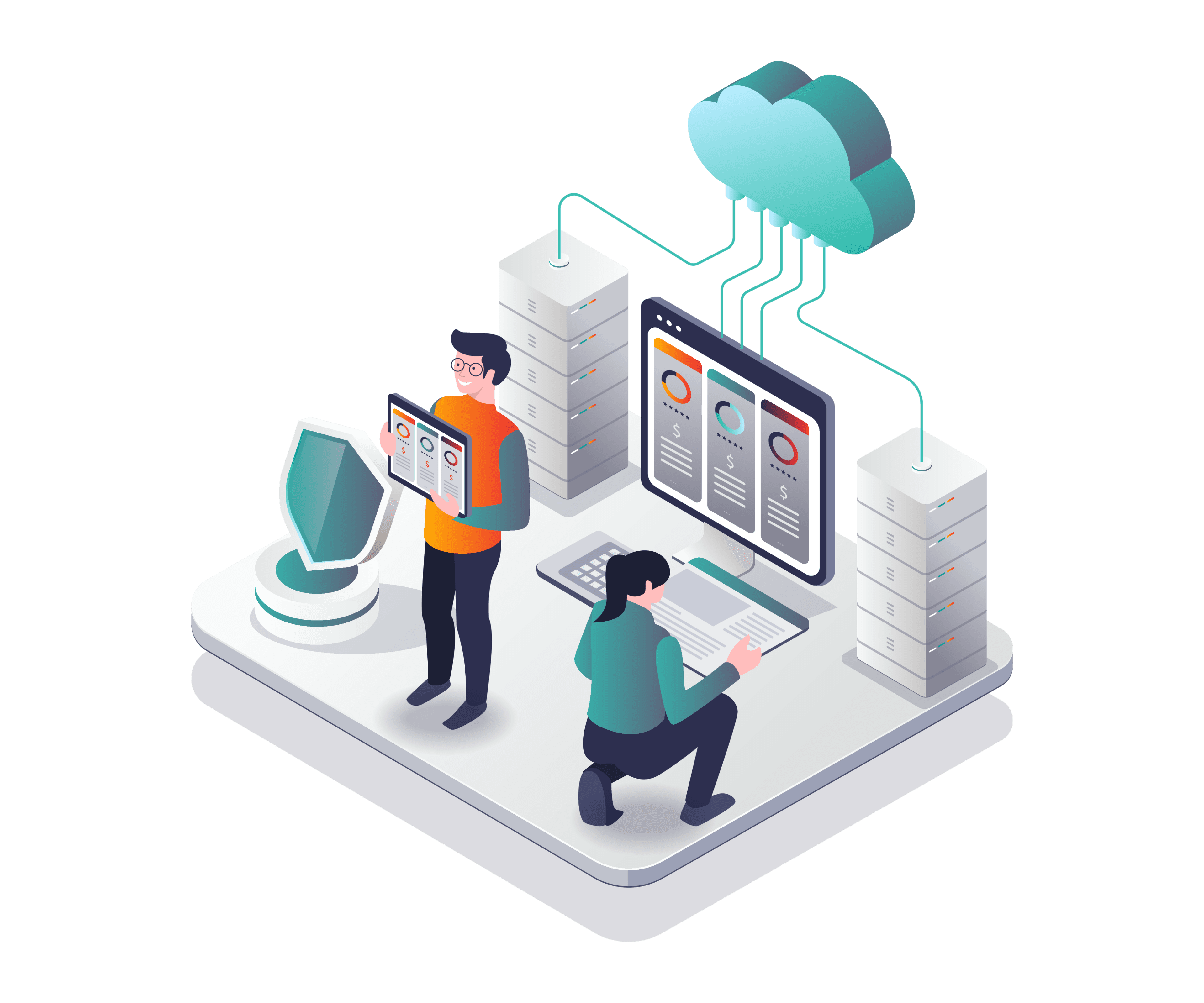 Web Hosting Illustration